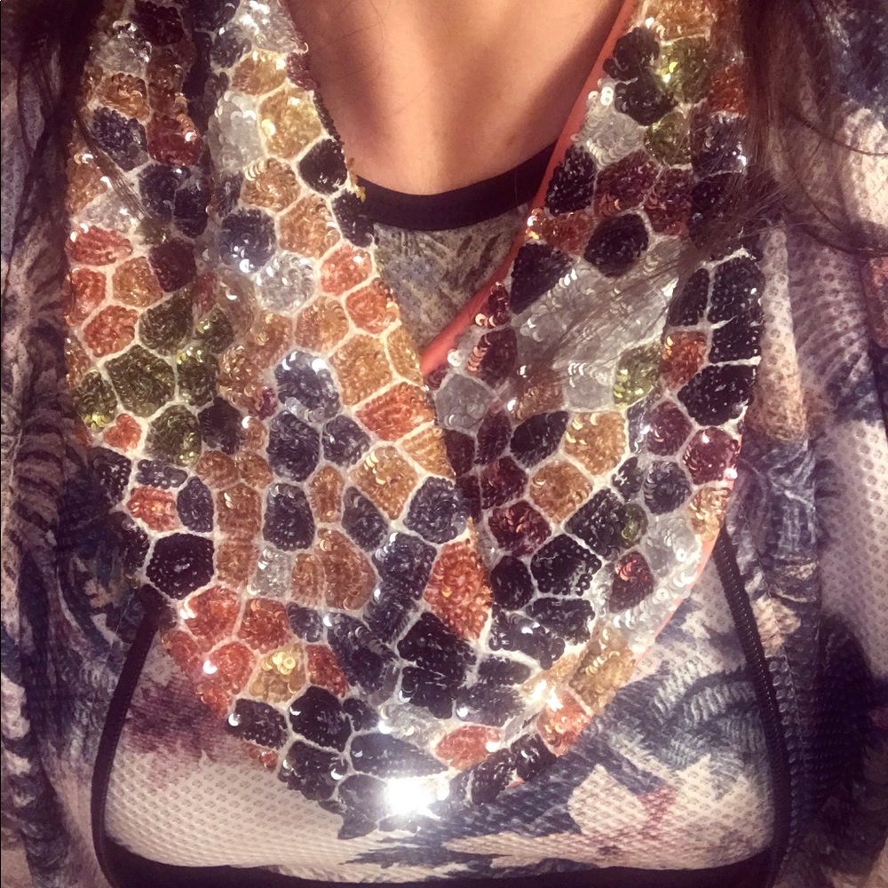 Renee Christopher Beaded Scarf Necklace